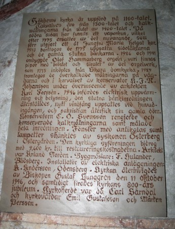 Gökhem Kyrka Minnestavla